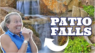 PATIO WATERFALL behind RETAINING WALL | Fountain