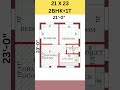 21 x 23 house plan design, 21 by 23 ghar ka naksha, 21*23 home plan #shorts #homeplan #housedesign