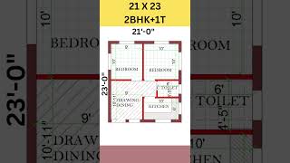 21 x 23 house plan design, 21 by 23 ghar ka naksha, 21*23 home plan #shorts #homeplan #housedesign