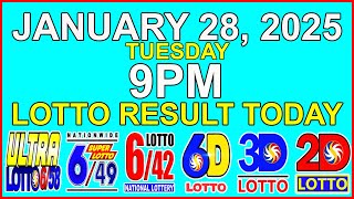 Lotto Result Today 9pm January 28 2025 PCSO