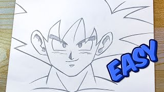How to Draw Goku Step by Step with Pencil - Dragon Ball Tutorial ✅For Beginners