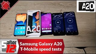 T-Mobile Samsung Galaxy A20 - Real World Speed tests - 4G LTE - Band 71 - WiFi