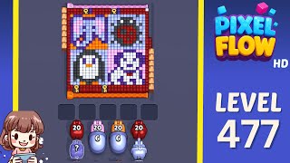 Pixel Flow Level 477 Solution Walkthrough
