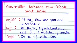 Conversation in english| Conversation between two friends in english |discussion about movie english
