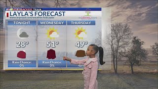 Kidcaster (Jan 7, 2025): Layla gives the weather forecast for the Baton Rouge area.