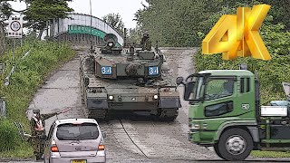 [4K]一般道を90式戦車連隊が行く! 陸上自衛隊第72戦車連隊 千歳C経路