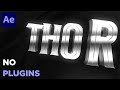3D Cinematic Metallic Text in After Effects - No Plugins | After Effects FREE Tutorial