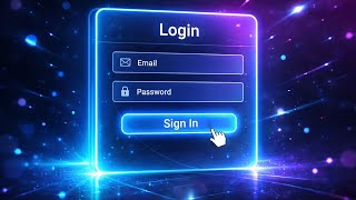 Animated Glass Login Page using HTML, CSS & JavaScript.