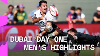 Spain STUN in Dubai! | HSBC SVNS Dubai 2024 | Day One Men's Highlights