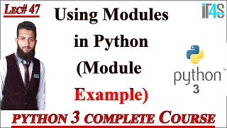 Python Tutorial in Urdu | Hindi | Using Modules in Python | Module Examples in Python