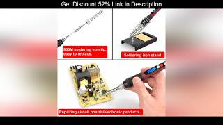 Slide NEWACALOX EU/US 60W 80W Digital Soldering Iron Kit Electric Welding Station with 6PC Desolder