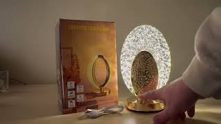 Cordless Crystal Lamp, Touch Sensor Control LED Table Lamp Review