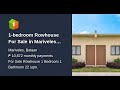 1-bedroom Rowhouse For Sale in Mariveles Bataan