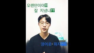 오랜만이야! 잘 지냈어? 영어로 뭐지???