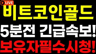 🔴[비트코인골드 코인전망]🎯5분전 긴급속보!!🎯보유자필수시청!!🔥