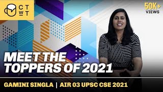 AIR 3 Gamini Singla UPSC CSE 2021 - Meet the UPSC Toppers #resultreaction #UPSCresults2021