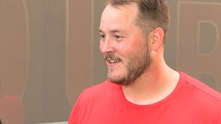 Ohio State center Seth McLaughlin talks about his first game as a Buckeye