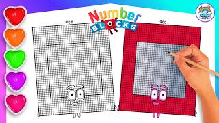 Numberblock 1900 Drawing & Coloring For Kids | Learn To Draw Numberblock Easy Art Tutorial