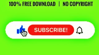 No Copyright Subscribe Bell icon intro sound animation Green | 100% Free download | Subscribe Button