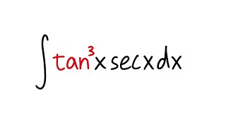 Integral of tan^3(x)*sec(x), calculus 2 tutorial