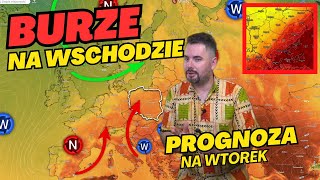 BURZE w centrum i na wschodzie Polski. NIEBEZPIECZNA POGODA W nocy z wtorku na środę i w środę!