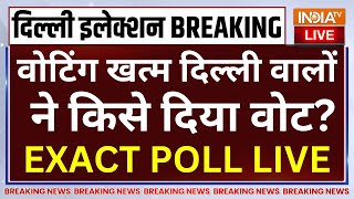 Delhi Election 2025 Exact Poll LIVE:वोटिंग खत्म दिल्ली वालों ने किसे दिया वोट? AAP | BJP