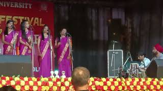 youth festival 2024 dadri janta college me Aadarsh mahila Mahavidyalaya bhiwani ka group song #2nd