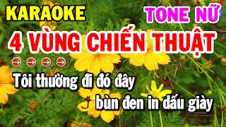 Karaoke Trên Bốn Vùng Chiến Thuật Tone Nữ Nhạc Sống Rumba Dễ Hát Nhất | Kho Nhạc Karaoke