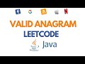 Valid anagram Leetcode 242 in Java #leetcode
