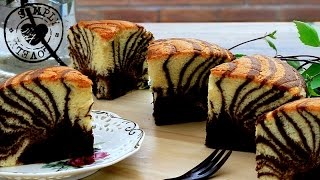 Homemade Zebra Cake | Chocolate Marble Sponge Cake Recipe 斑馬紋 大理石蛋糕 | 海绵蛋糕製法