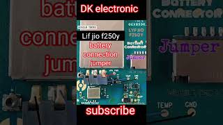 LYF jio f250y battery connector jumper #shorts #f250y #jumpr #battery #conector