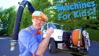 Machines for Kids with Blippi | Learn About Vacuum Trucks