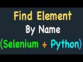 Locating element by name attribute using Selenium and Python
