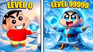 Shinchan Became The Strongest Ice Element God 🥶❄ | Roblox Elemental Powers Tycoon | Funny Game 😂