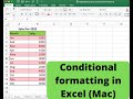 How to highlight cells and rows using conditional formatting (Mac)