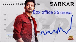 Sarkar movie box office collection world🌏 wide 35 cross collection in Tamil first movie👆