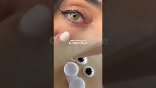 ✨Here’s how our green contacts in #GreenOlive look on brown eyes 👁️👁️