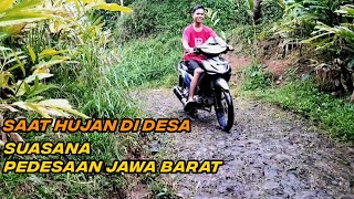 Saat Hujan Di Desa Suasana Pedesaan Indonesia Jawa Barat | Indonesian Rural Atmosphere
