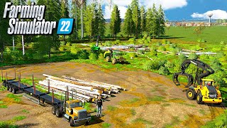 I Spent $1.5 Million to Knock Down an Entire Forest & Expand my Farm | Farming Simulator 22