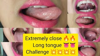 extremely close long tongue 👅👅 moving challenge 🔥💥💥##requested funny 🤣 video 📷@sarmisthasvlogs739