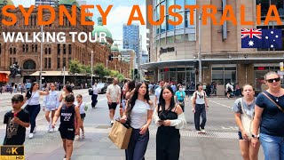 SYDNEY AUSTRALIA VIRTUAL WALKING TOUR | China Town to Wynyard Station | 4K UHD