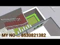 काम खर्चे में सुन्दर घर का डिज़ाइन 3d 22 by 36 car parking house plan 22*36 house design 3d house