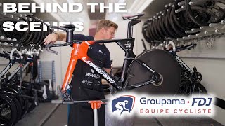 Behind the Scenes with Pro Cycling Team Mechanic of Groupama FDJ (4K) - Tour de Suisse