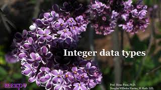 1.26 Integer data types