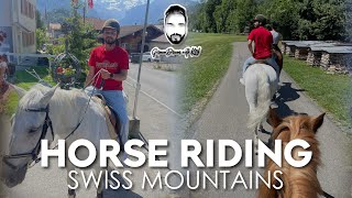 Horse Riding 🏇 in Swiss Mountains 2023 | Interlaken Switzerland 🇨🇭 | Swiss Horses 🐎