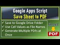 Google Apps Script Save Sheet to PDF