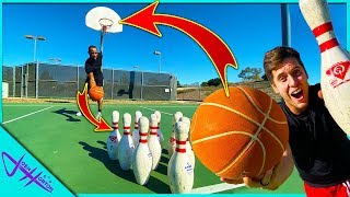 BASKETBALL BOWLING CHALLENGE vs CHRIS STAPLES!