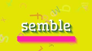 SEMBLE - HOW TO SAY SEMBLE? #semble