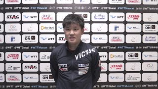 【インタビュー】張本智和 2大会連続優勝へ初戦突破「全部優勝目指してやりたい」｜WTTコンテンダーマスカット2025