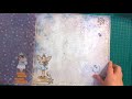 stamperia blue stars paper pad reveal